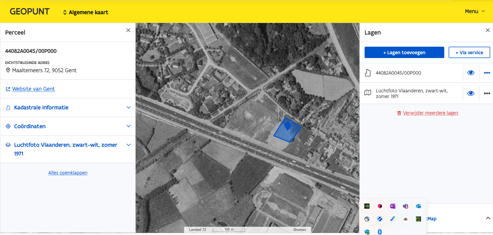 Oude luchtfoto - 1971