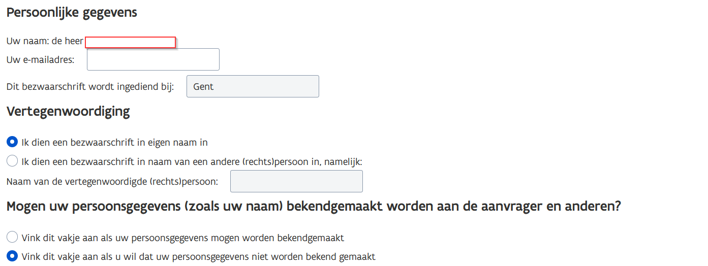Persoonlijke informatie